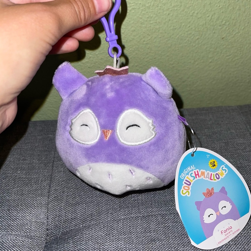 Squishmallow Clip-A-Mallow Fania the Owl! BNWT